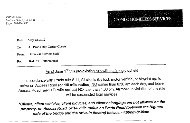 Homeless reject SLO parking plan