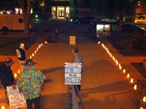 SLO council candidates partake in candlelight vigil for the homeless