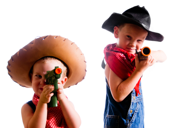 Kids turn in toy guns at elementary school buyback