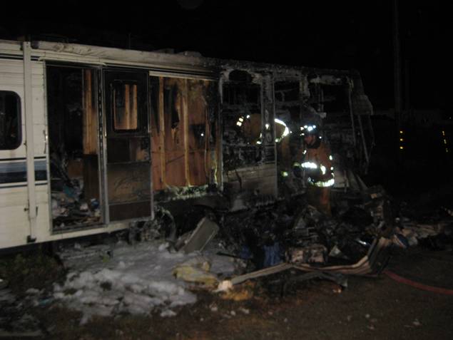 Fire burns SLO mobile home