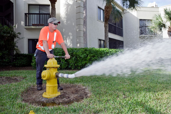 SLO fire hydrant blows after taking hit from motor home