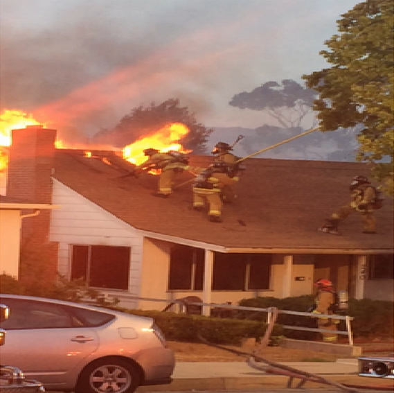 Fire rips through SLO home
