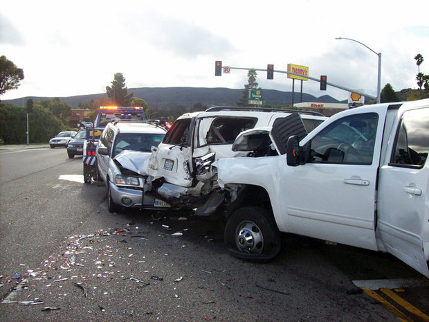 Five car accident in SLO