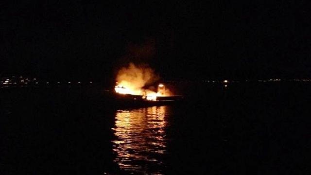 Boat erupts into flames at Port San Luis