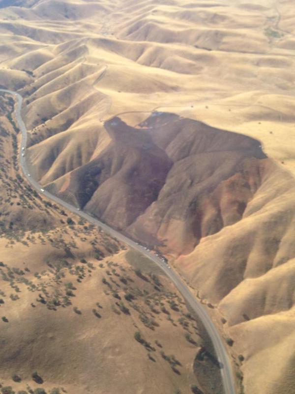 Fire burns 76 acres near SLO County line