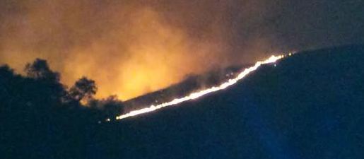 Two fires burning on the Cuesta Grade near Santa Margarita