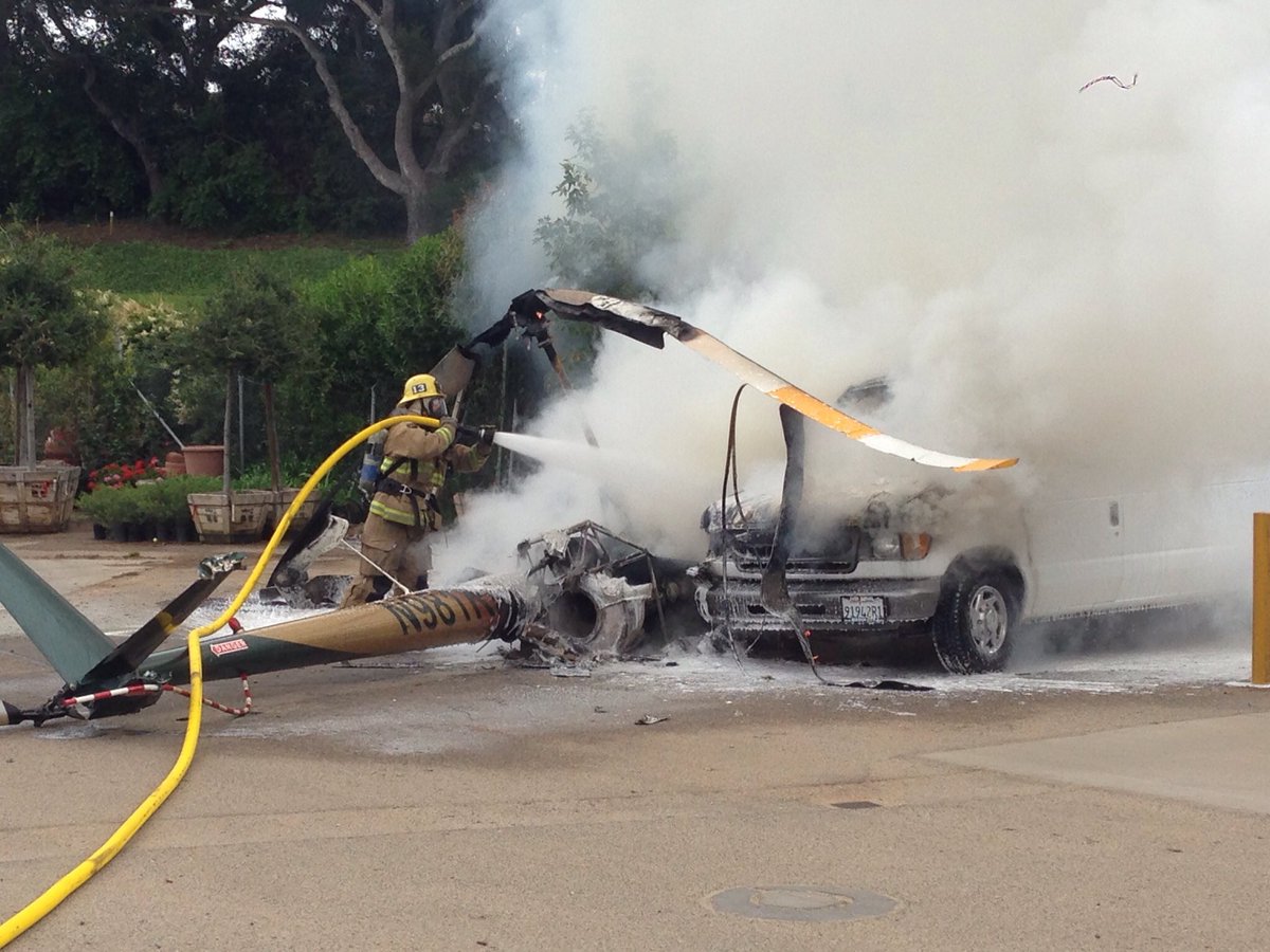 3 injured in helicopter crash near Santa Barbara