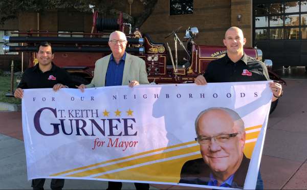 SLO City firefighters vote unanimously to endorse Gurnee for mayor