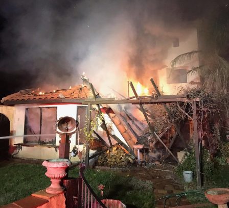 Fire damages North San Luis Obispo County home