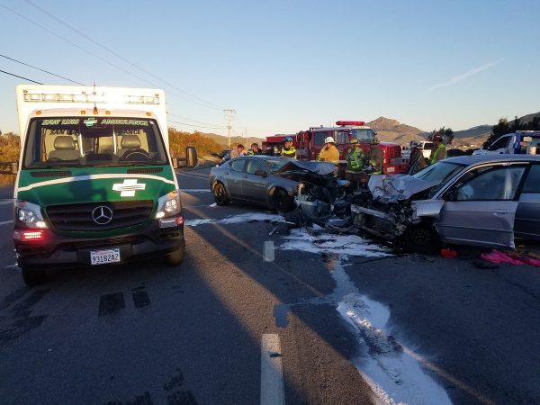 Two people injured in head-on crash outside San Luis Obispo