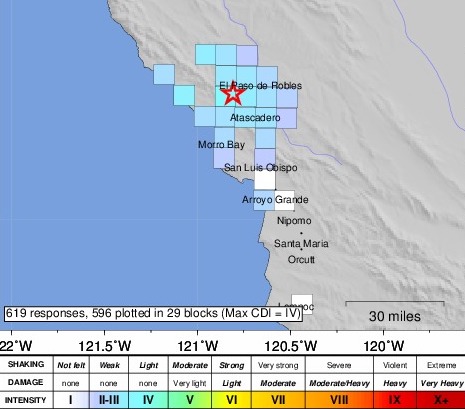 Small earthquake shakes Templeton