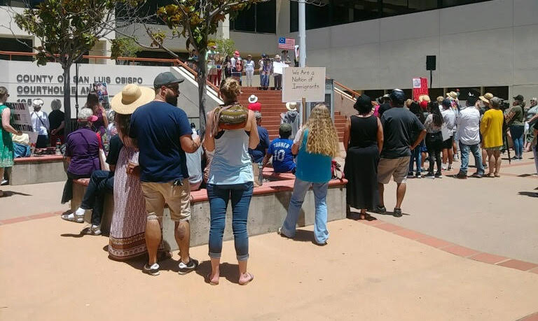 Central Coast protesters rally against immigration enforcement