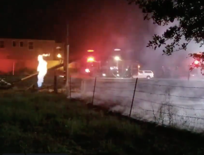 Atascadero crash sparks fire, knocks out power