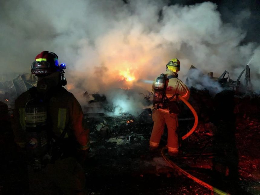 Fire destroys Atascadero barn