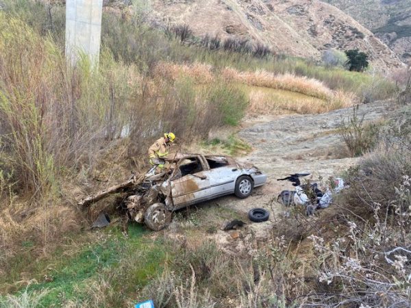 Woman seriously injured in crash on Highway 166