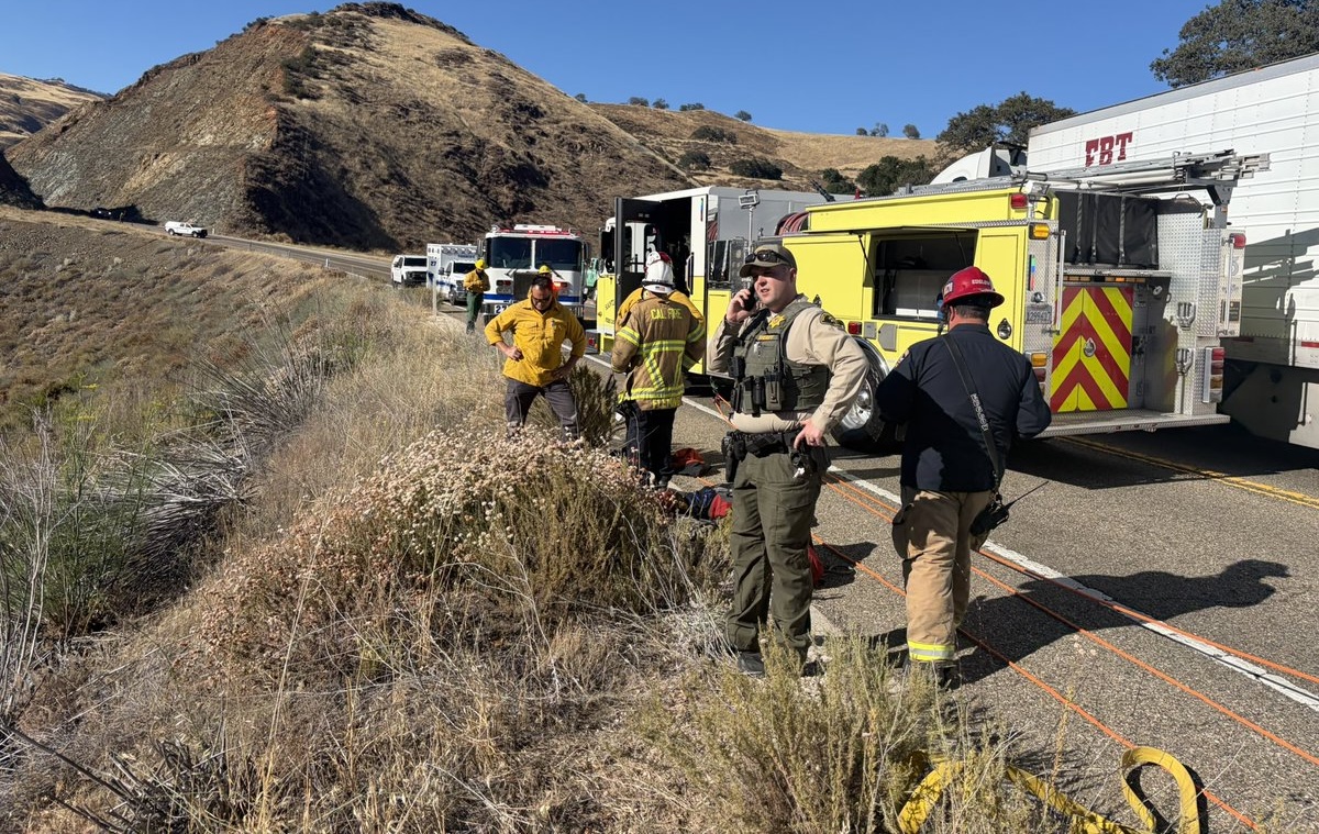 Person killed after car goes off Highway 166, down hillside