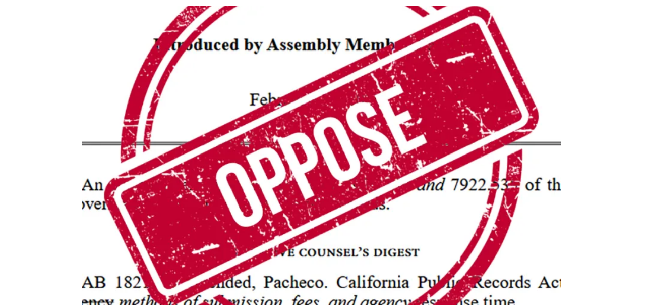 Californians need transparency, help stop AB 1821