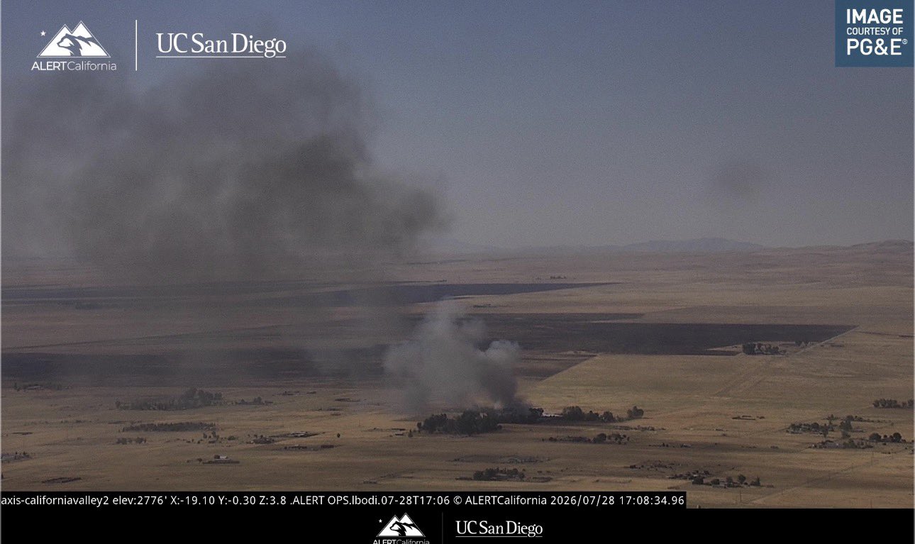 Fire burns multiple structures in California Valley