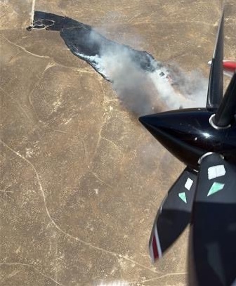 Fire burns 300 acres near the Carrizo Plain in San Luis Obispo County