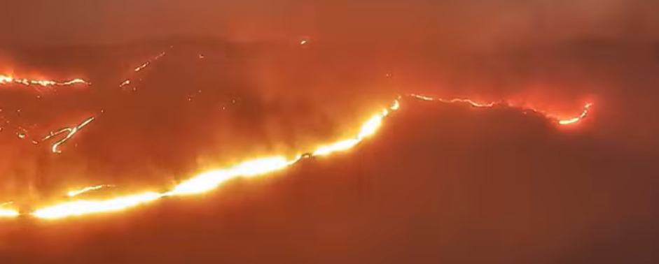 Forward spread of Antelope Fire burning near Shandon stopped