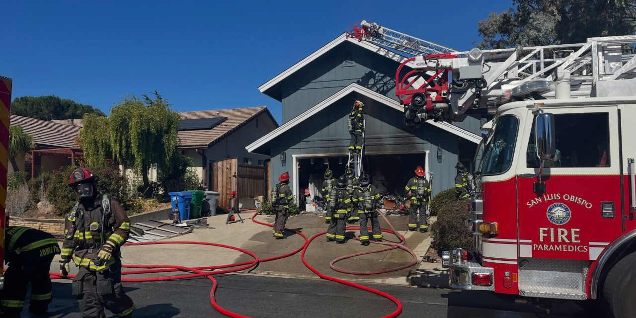 Fire damages garage of San Luis Obispo home
