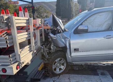 Driver falls asleep, slams into traffic control truck in San Luis Obispo
