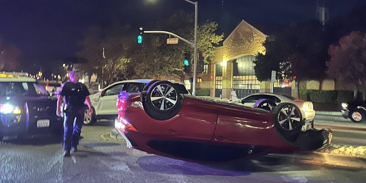 Driver flees after rollover crash in San Luis Obispo