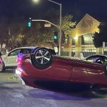 Driver flees after rollover crash in San Luis Obispo