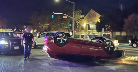 Driver flees after rollover crash in San Luis Obispo