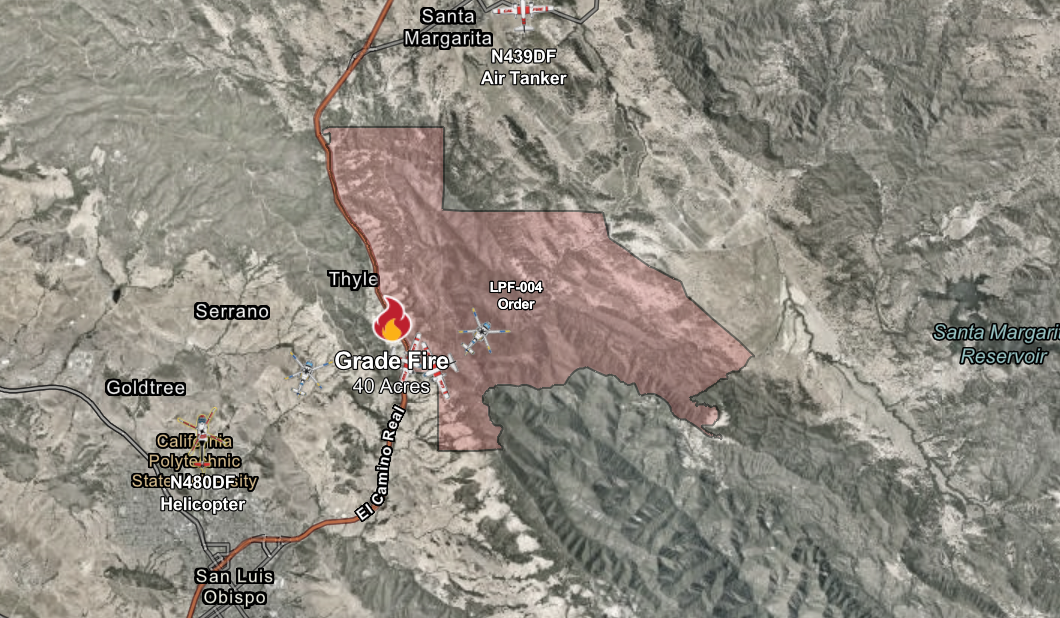 Vehicle fire on the Cuesta Grade, 40 acres burned
